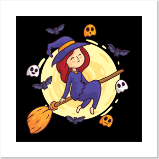 Halloween Witch Posters and Art